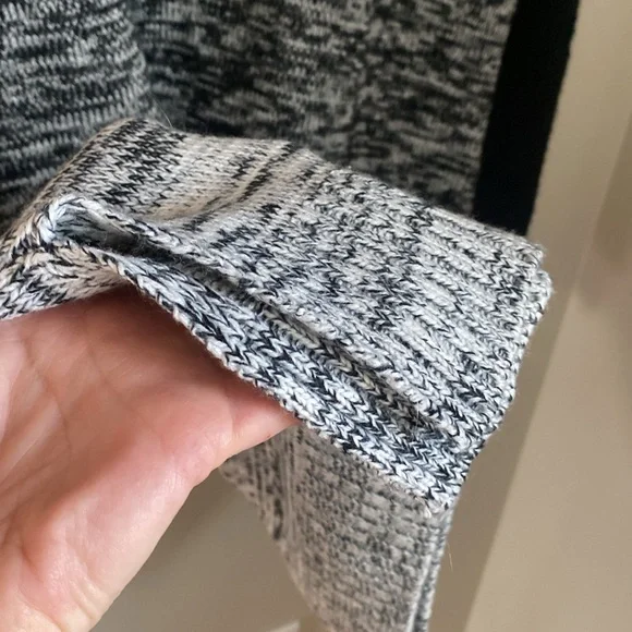 Papillon Blanc High Neck Knit Sweater Dress Grey Black Size X Large NWT - Picture 7 of 12